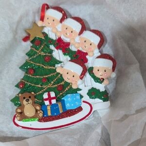 Festive Santa and Tree Ornament New